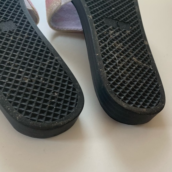 SUGAR SAHARA POOL SLIDE SANDAL White/Silver/Pink Rhinestone Rubber Sole Sz9 NWOT - Picture 5 of 8